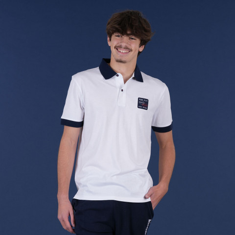 Polo à manches courtes Webb Ellis rugby nations blanc