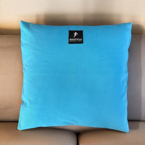 Housse de coussin Ruck'cyclé bleu ciel 