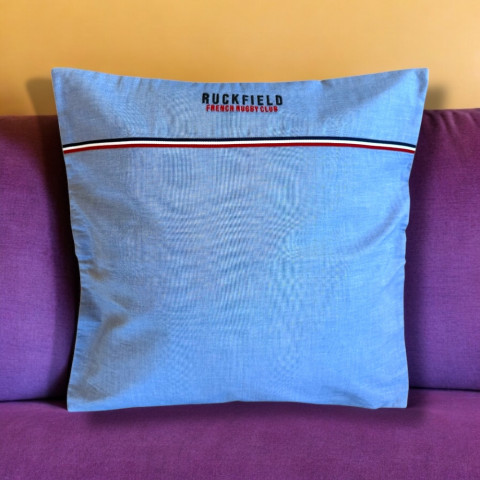 Housse de coussin Ruck'cyclé bleu moyen