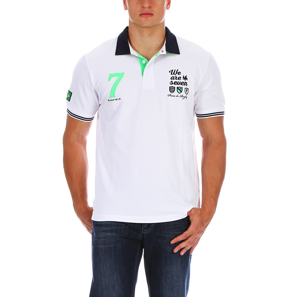 White beach rugby polo shirt - RUCKFIELD